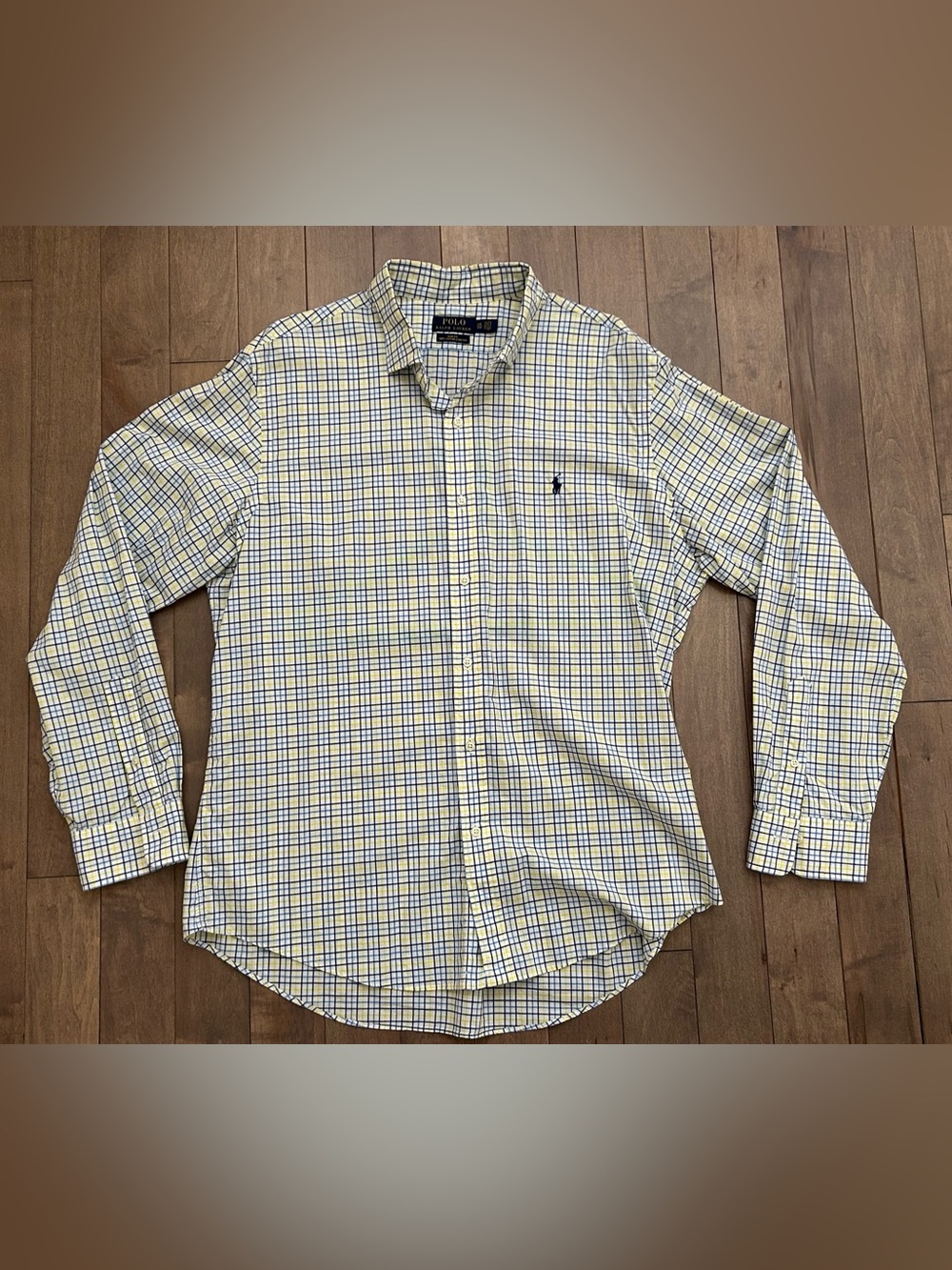 Ralph Lauren Yellow & Blue Plaid Button-Down Shirt - Men's
